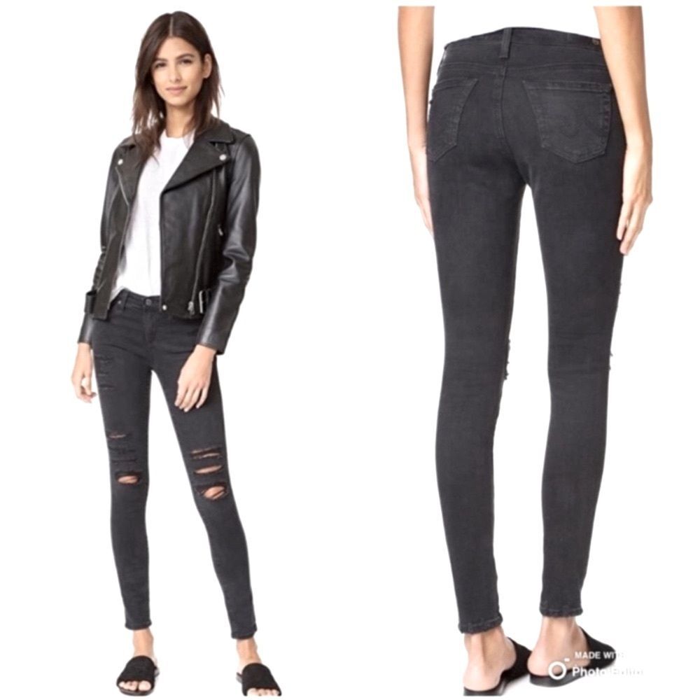 AG Adriano Goldschmied The Legging Ankle Slim Skinny Jeans Women 31 Distressed